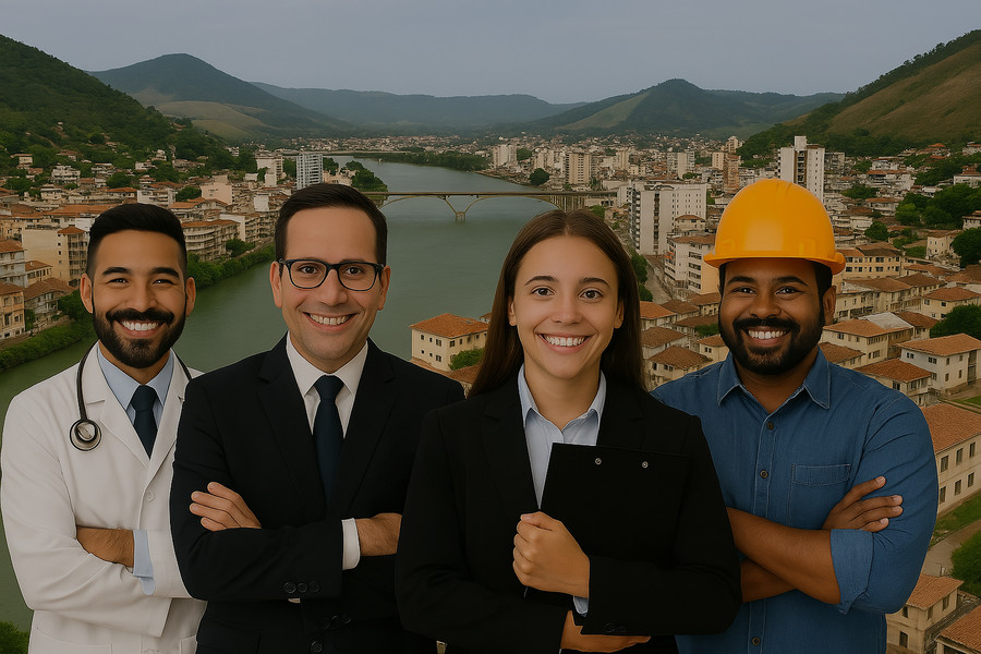 Pessoas felizes ao emitir certificado digital em Colatina/ES