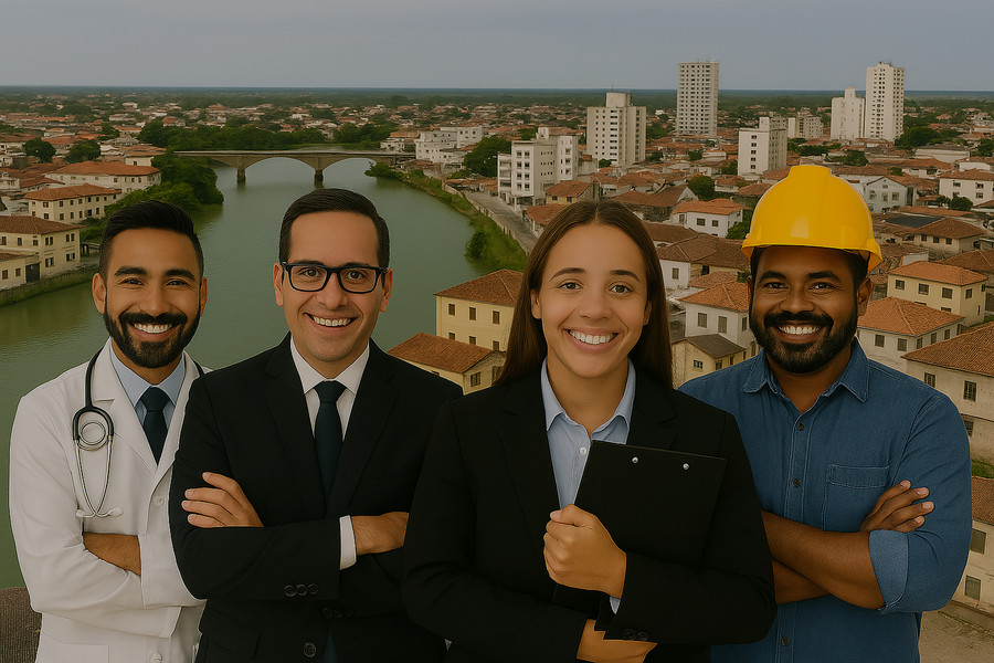 Pessoas felizes ao emitir certificado digital em São Mateus/ES