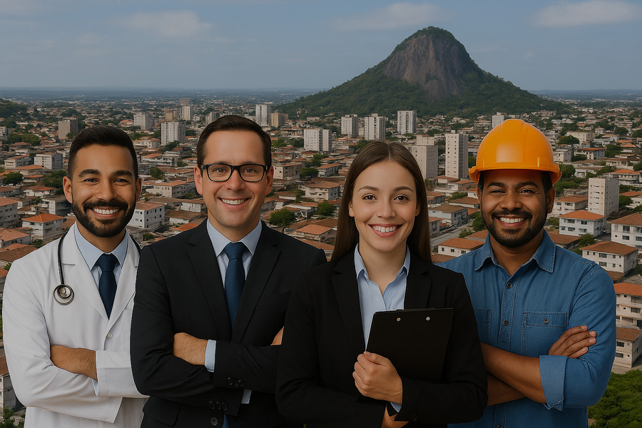 Pessoas felizes ao emitir certificado digital em Serra/ES